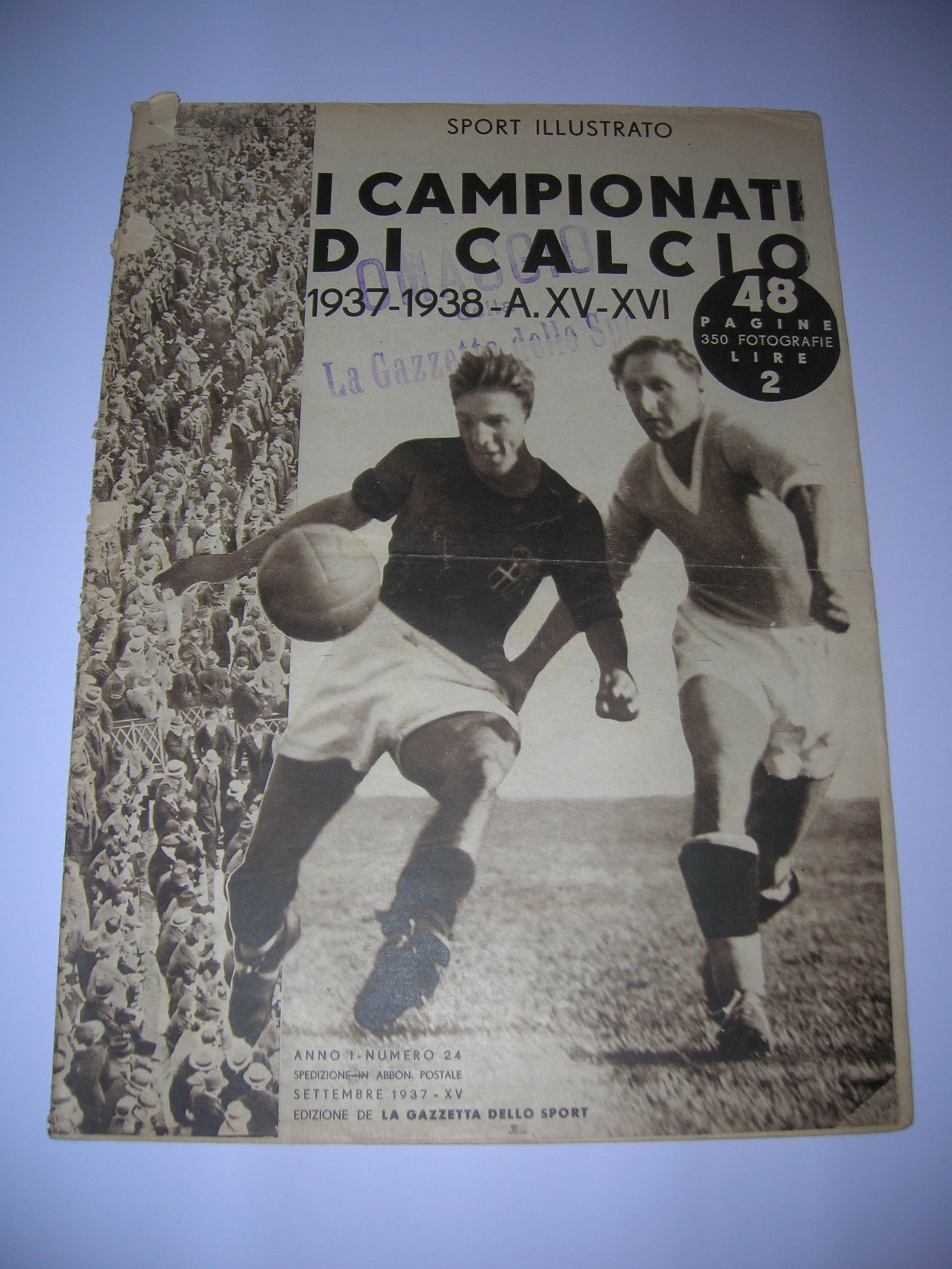 Sport Illustrato  1937-38  i campionati di calcio